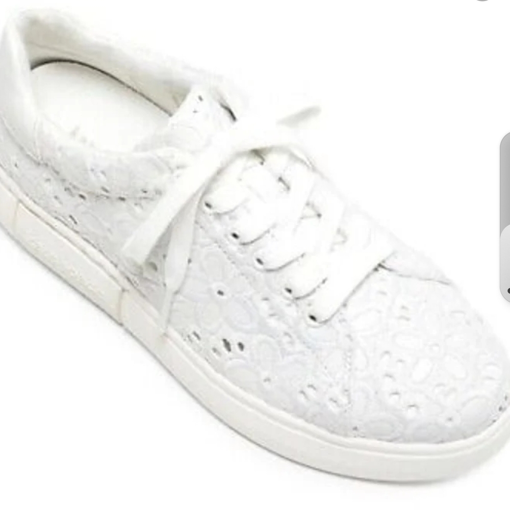 Kate Spade White Lace Sneakers